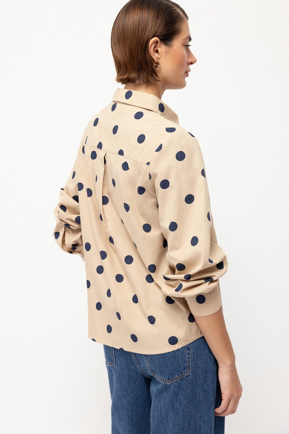 Polka-Dot Beige Shirt