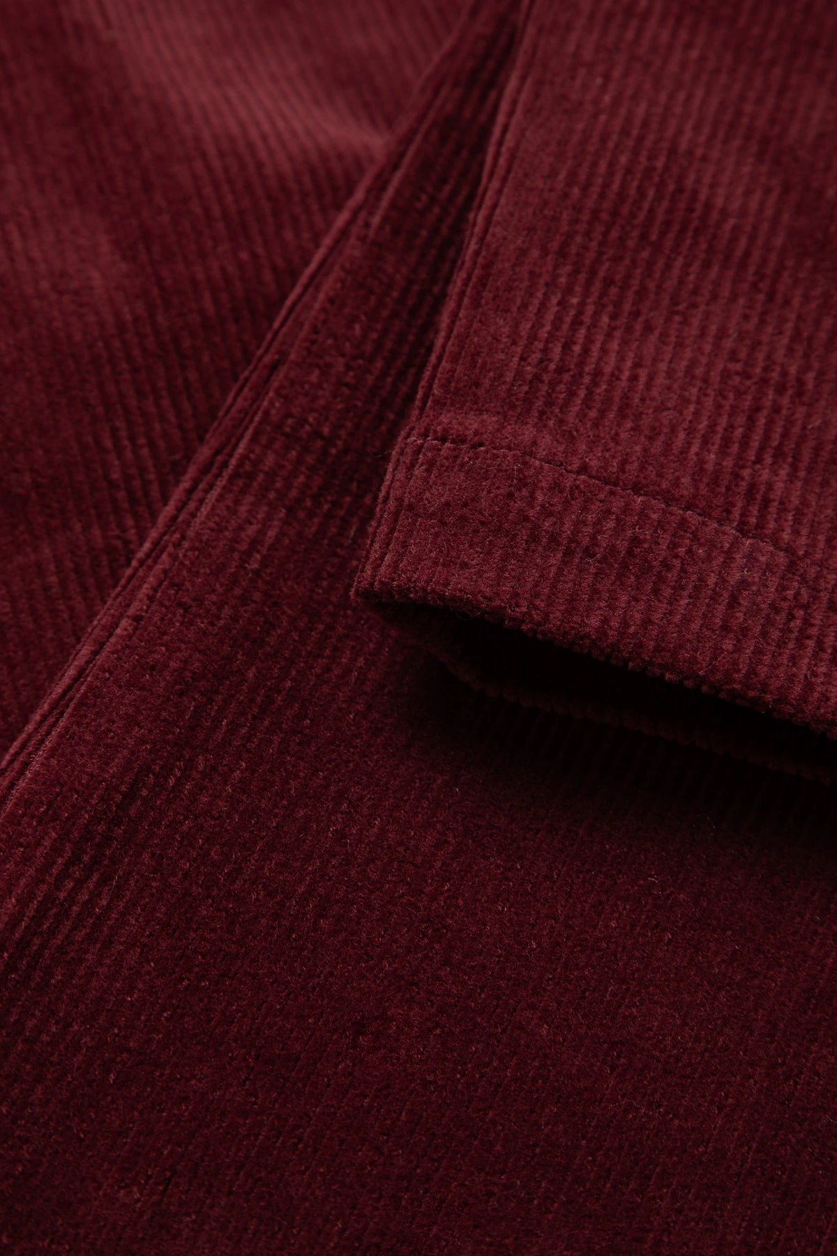 Corduroy Tapered Trousers in Bordeaux