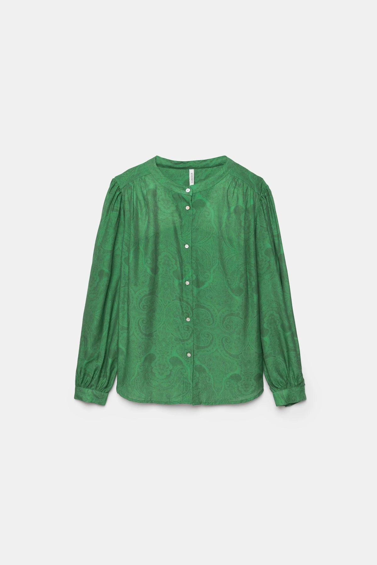 Green With Envy Paisley Blouse