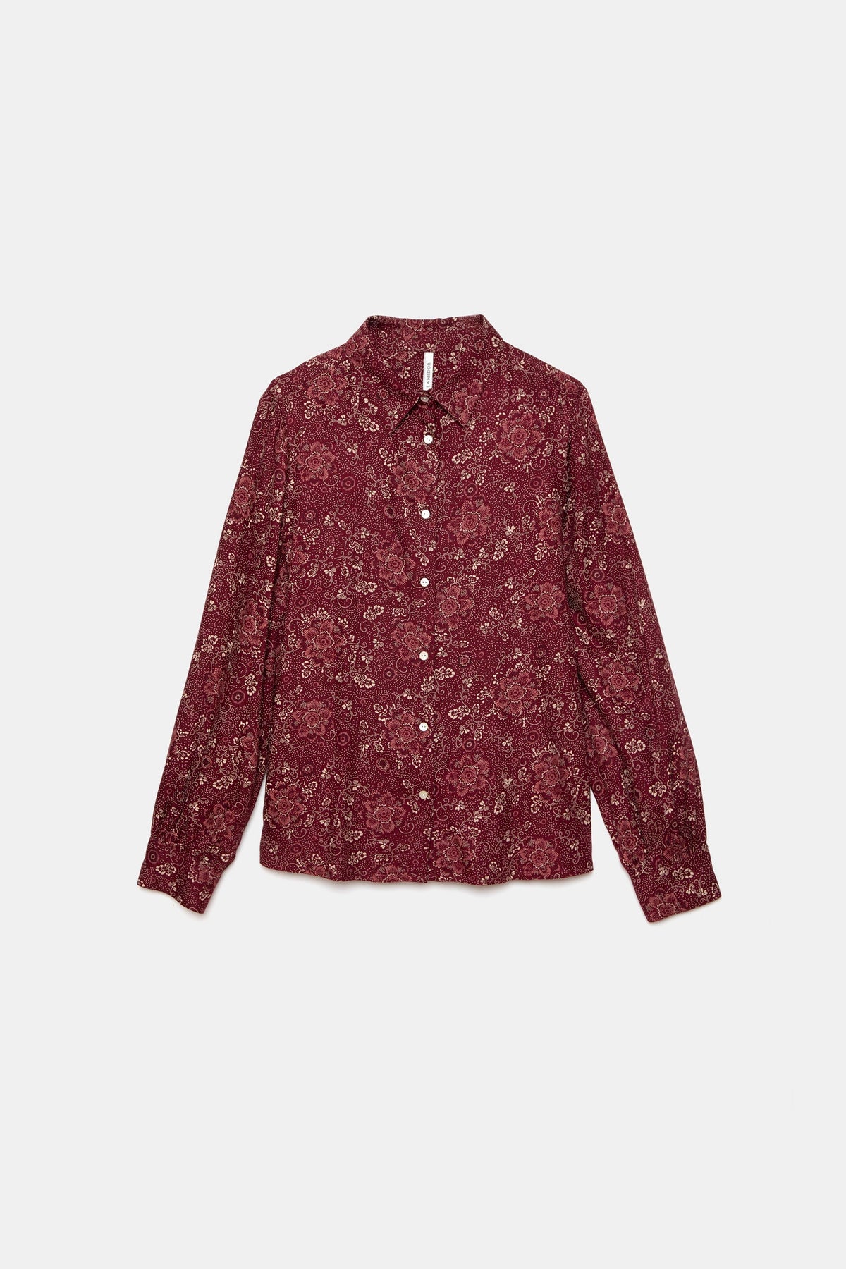 Petal Mischief Burgundy Floral Shirt