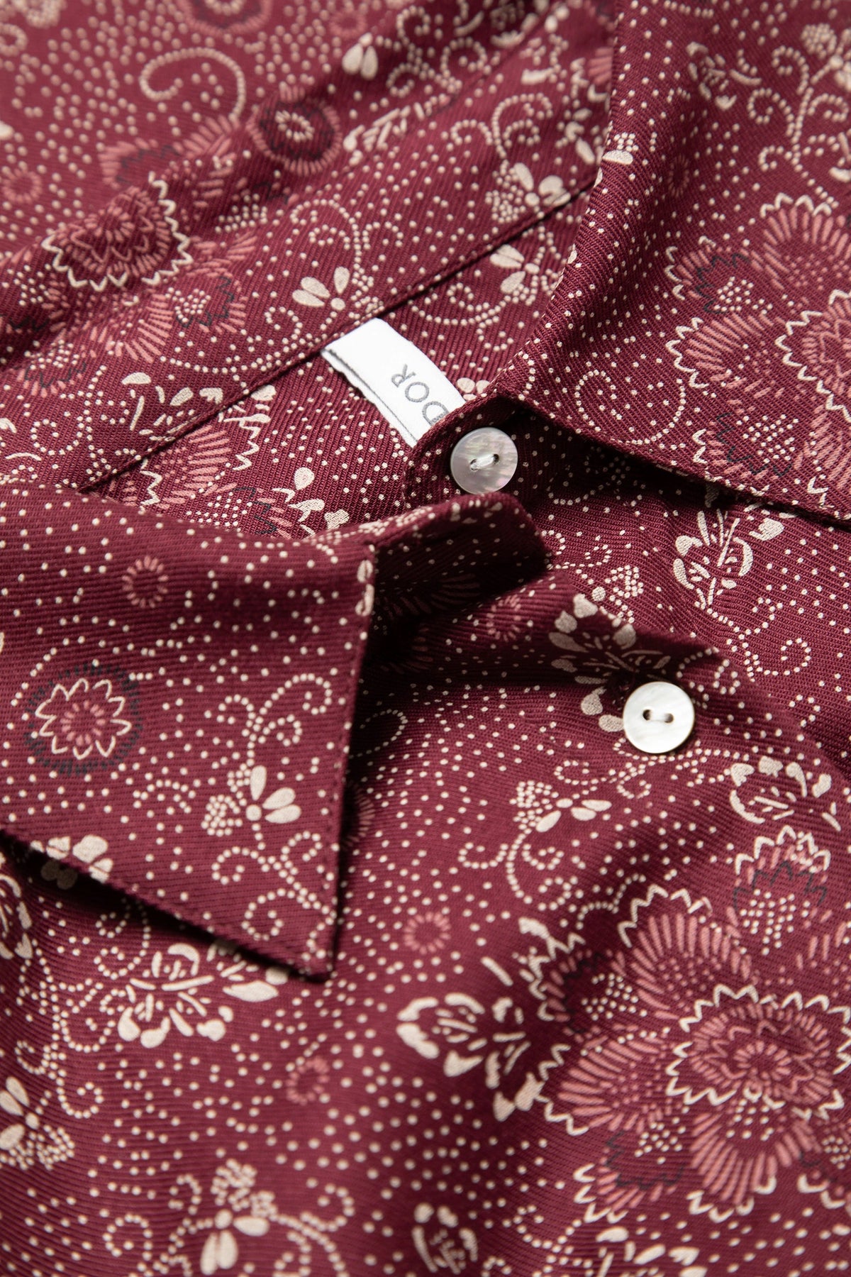 Petal Mischief Burgundy Floral Shirt