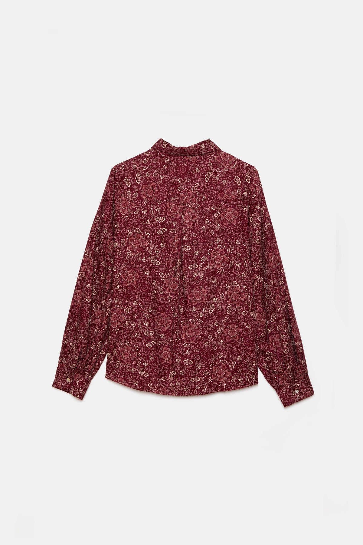 Petal Mischief Burgundy Floral Shirt