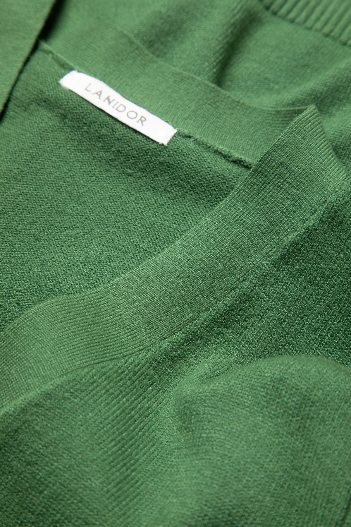 V-neck Knit Cardigan in Bottle Green