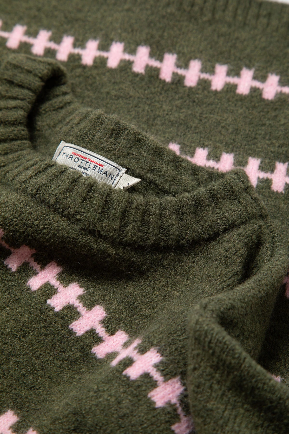 Asli Jacquard Jumper in Green