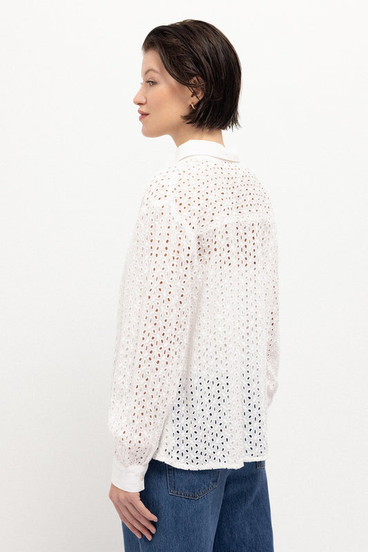 English Embroidery White Shirt