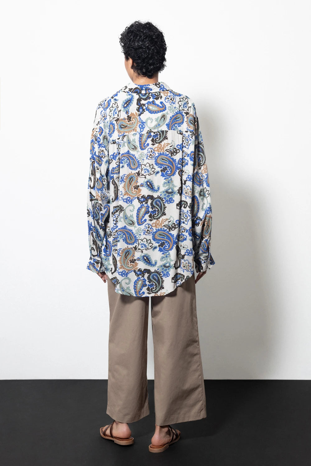 Oversized printed blouse