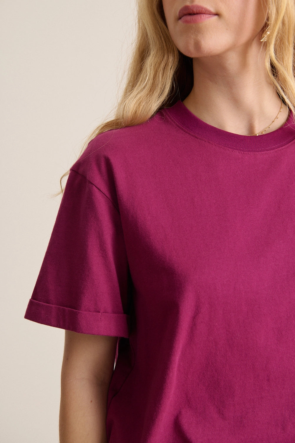 Vista plain T-Shirt in Garnet