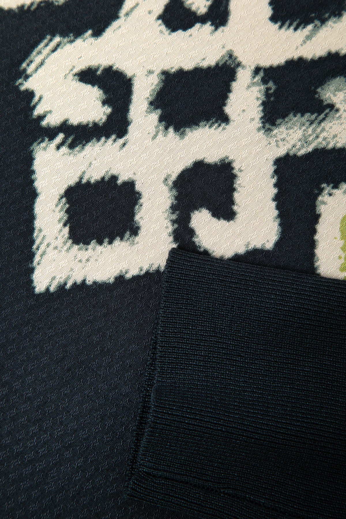 Printed Batwing Knit Sweater