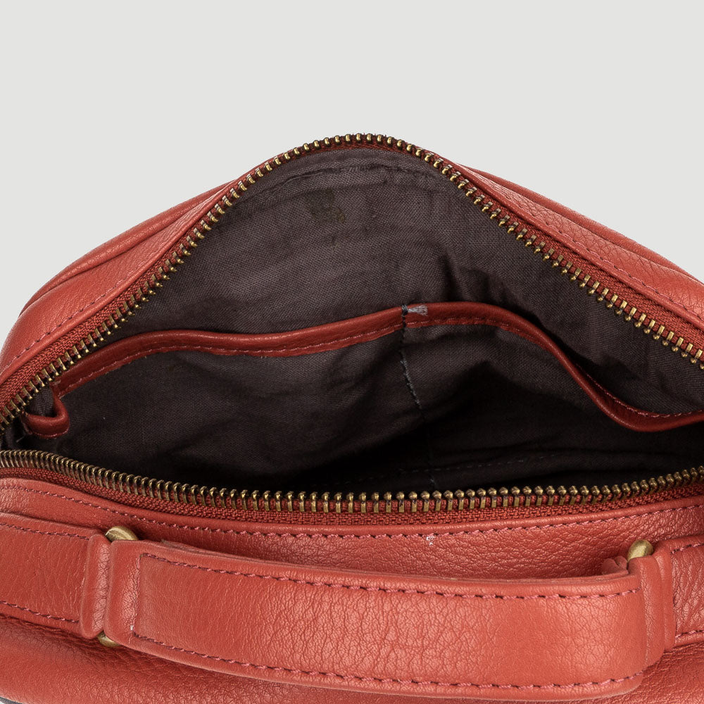 Casty Mini Bag in Terracotta & Charcoal — Veraluna by Oxfam Intermón