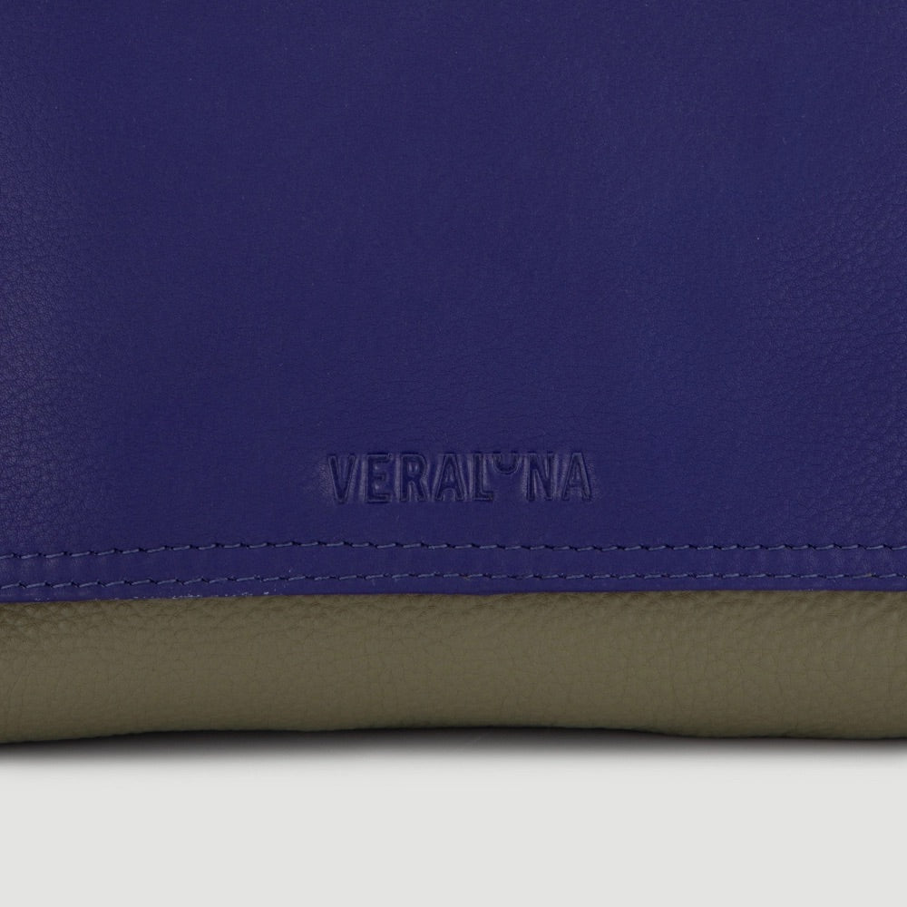 Kawi Crossbody Bag in Khaki & Blue — Veraluna by Oxfam Intermón
