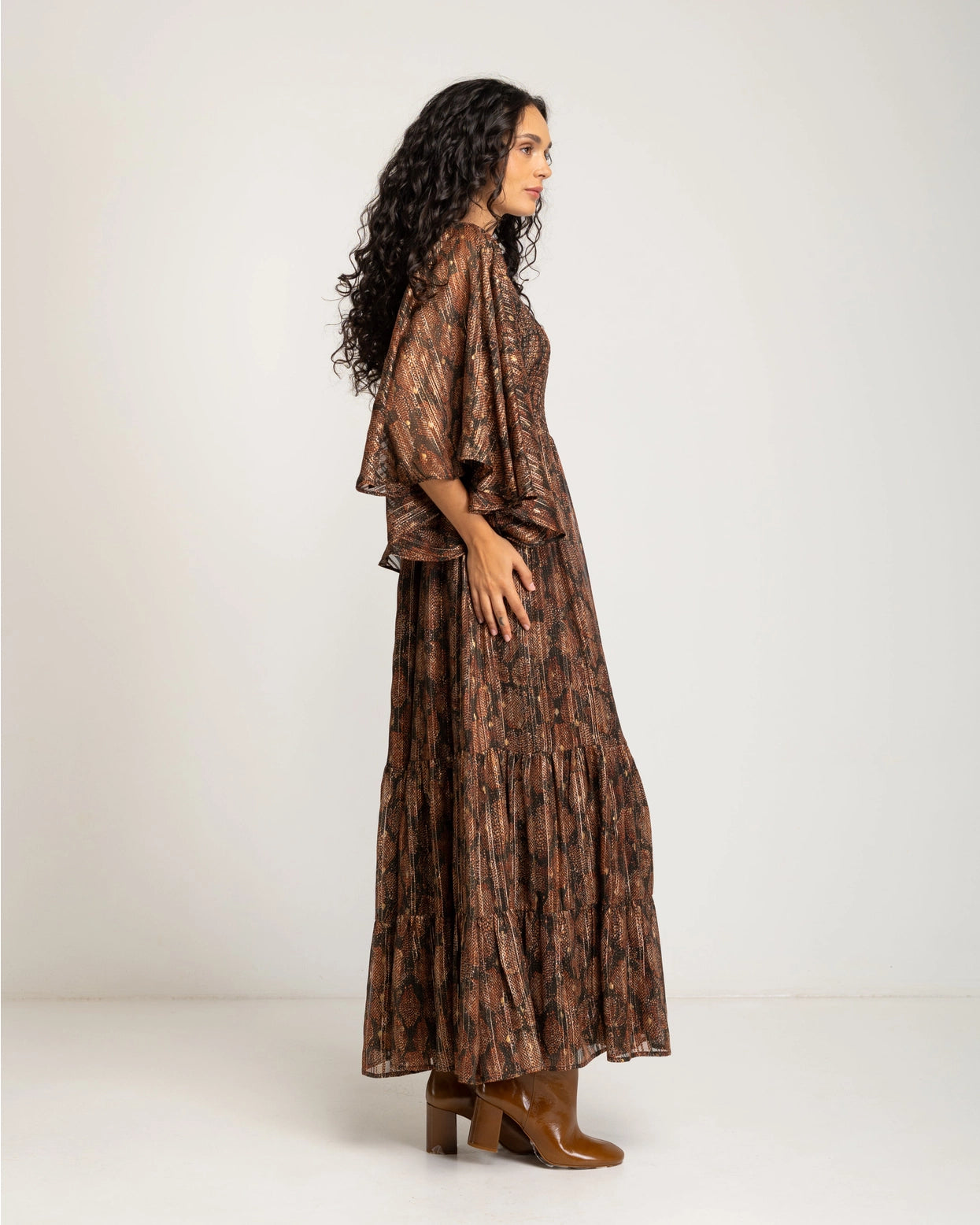 Eteria Long Shiny Dress