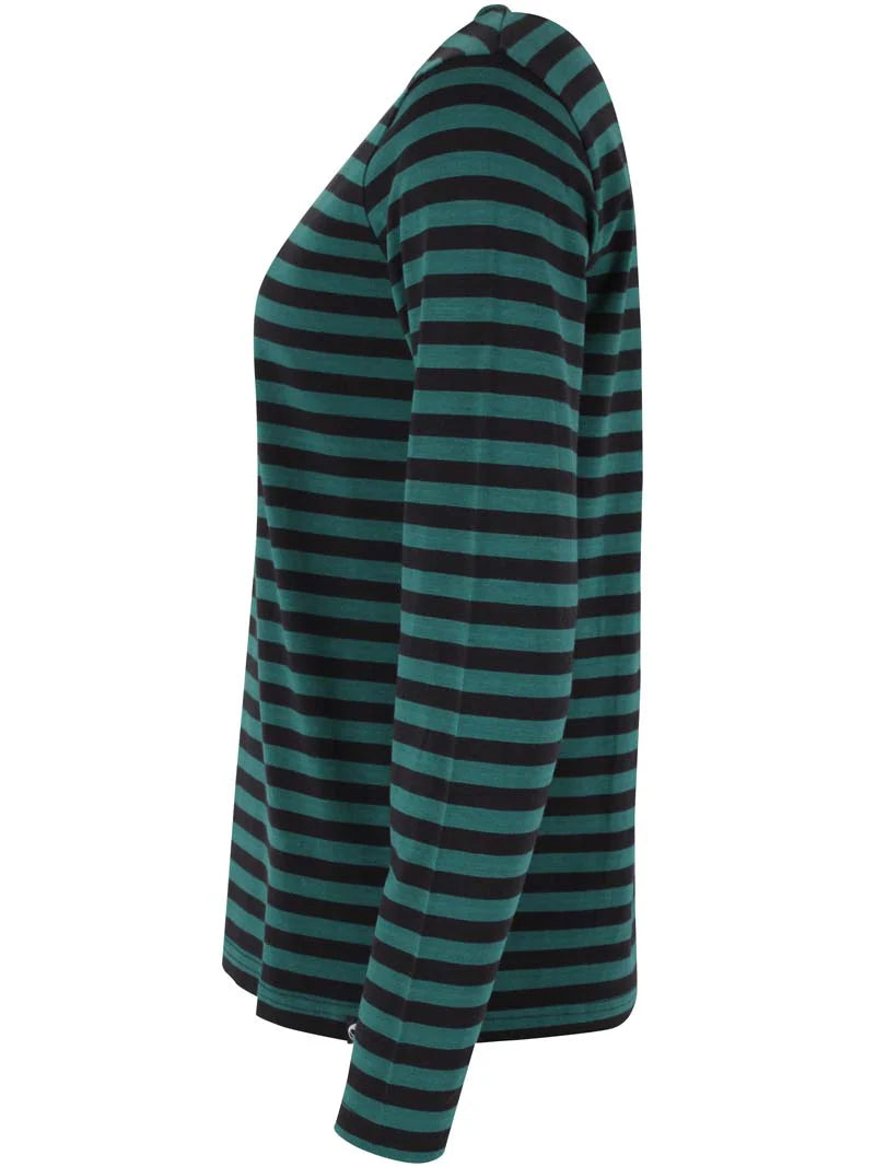 Danejubii Modal Stripped Tee Black-Green by Danefae
