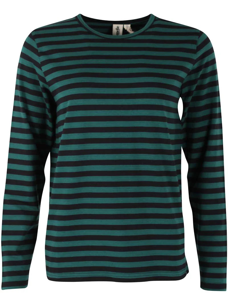 Danejubii Modal Stripped Tee Black-Green by Danefae