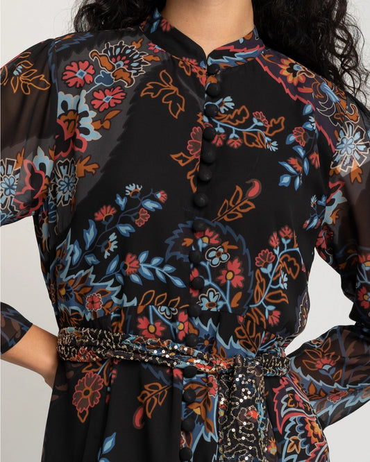 Magnolia Long Floral Print Dress