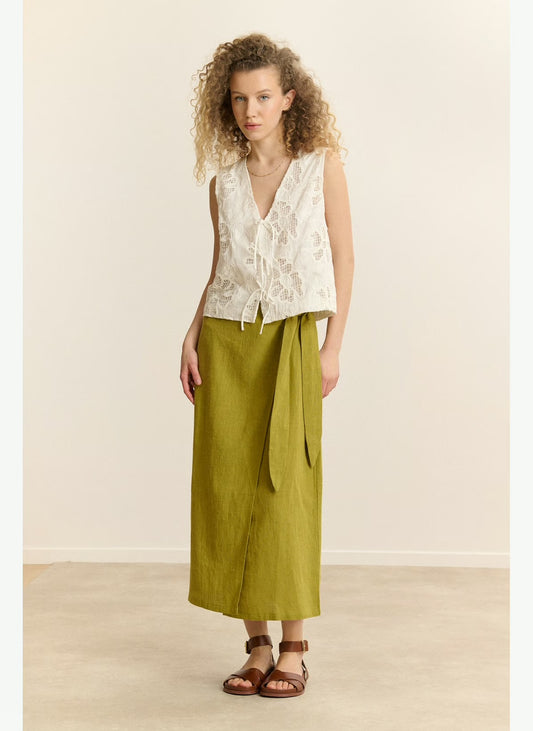 Suze Green Midi Skirt