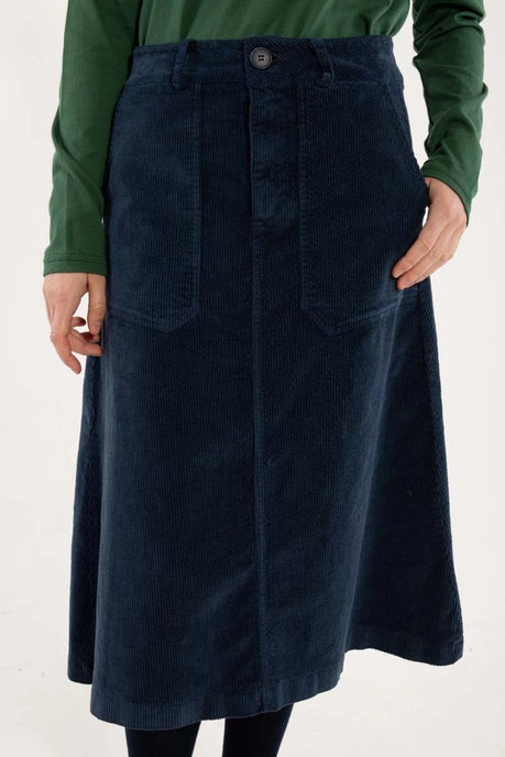 Danesweetie Cord Skirt in Navy by Danefae