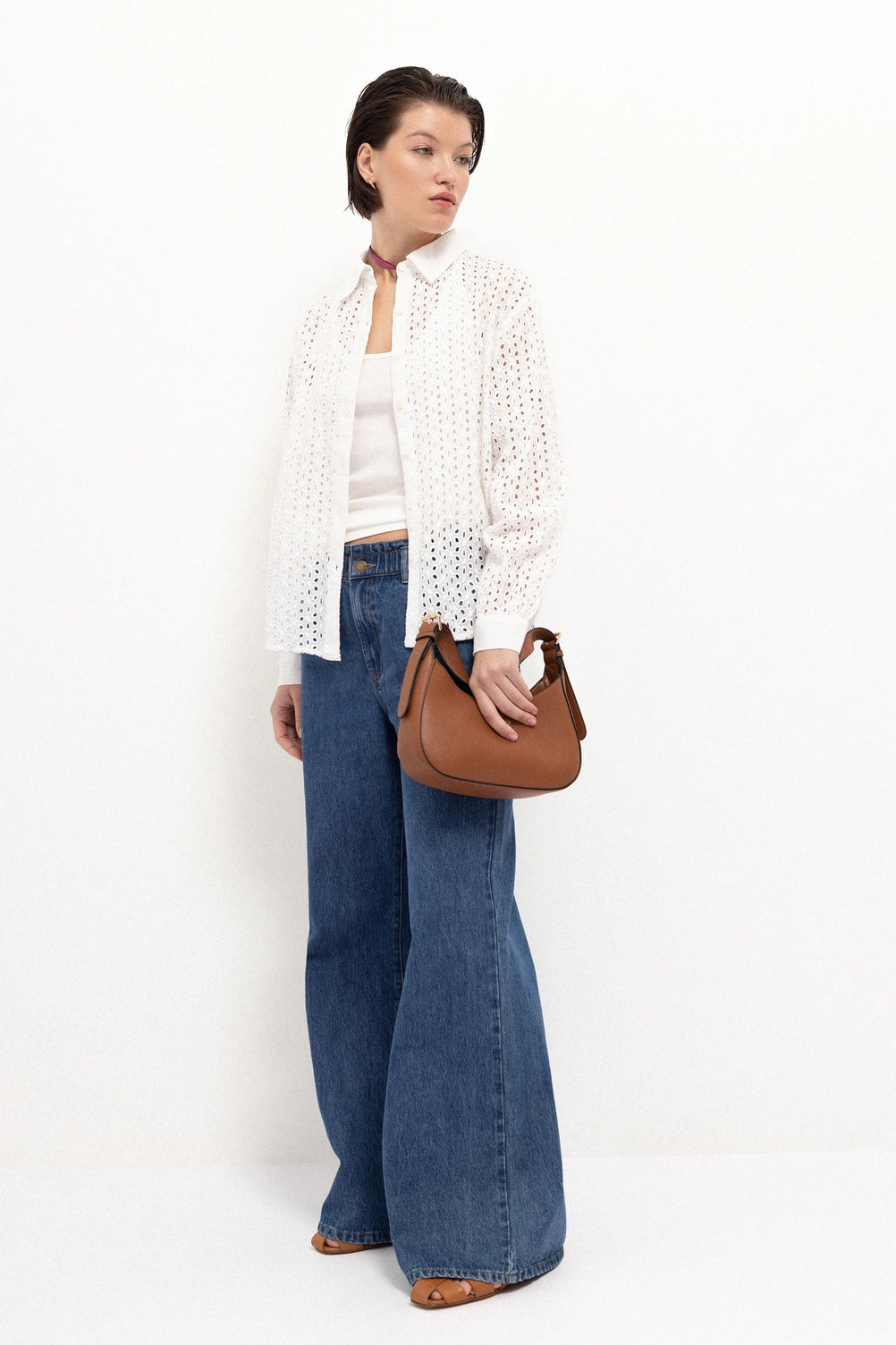 English Embroidery White Shirt