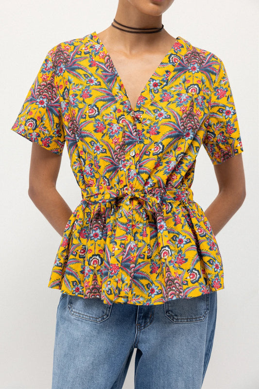 Gongogi Floral Printed Blouse
