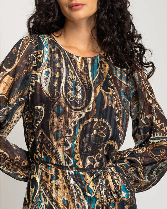 Adelia Pleated Dress