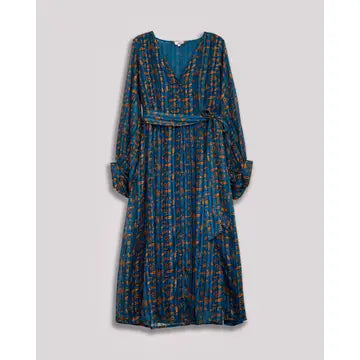 Junia Floral Print Blue Dress