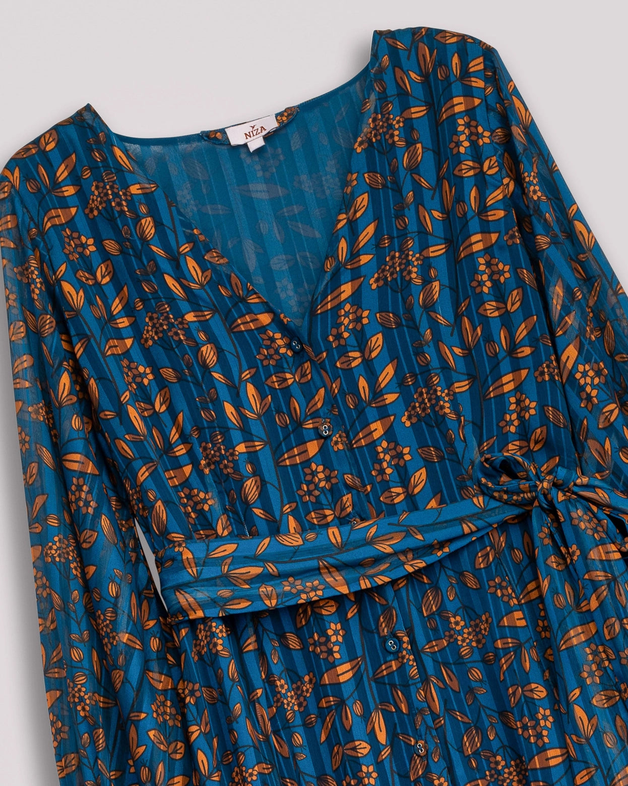 Junia Floral Print Blue Dress