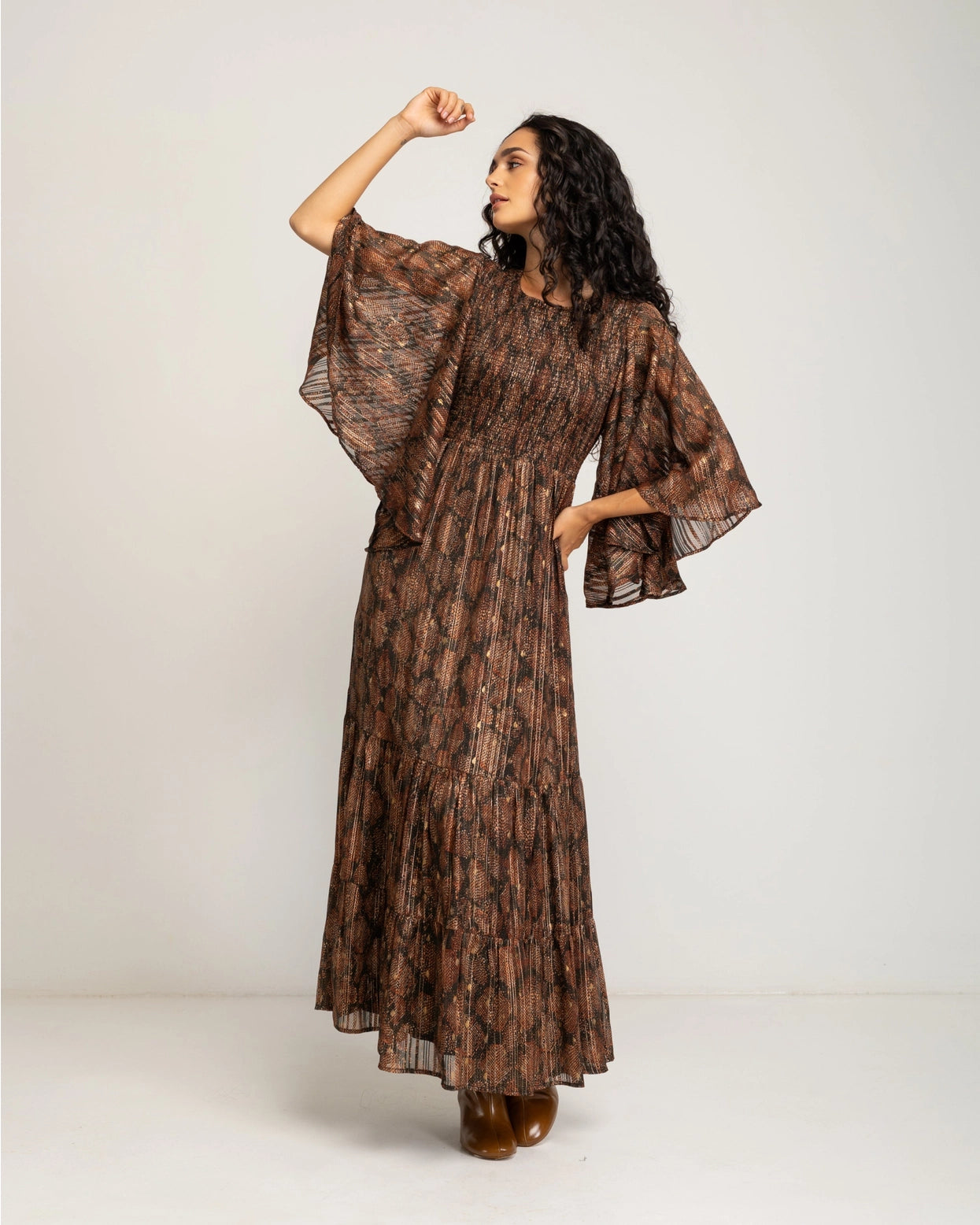 Eteria Long Shiny Dress