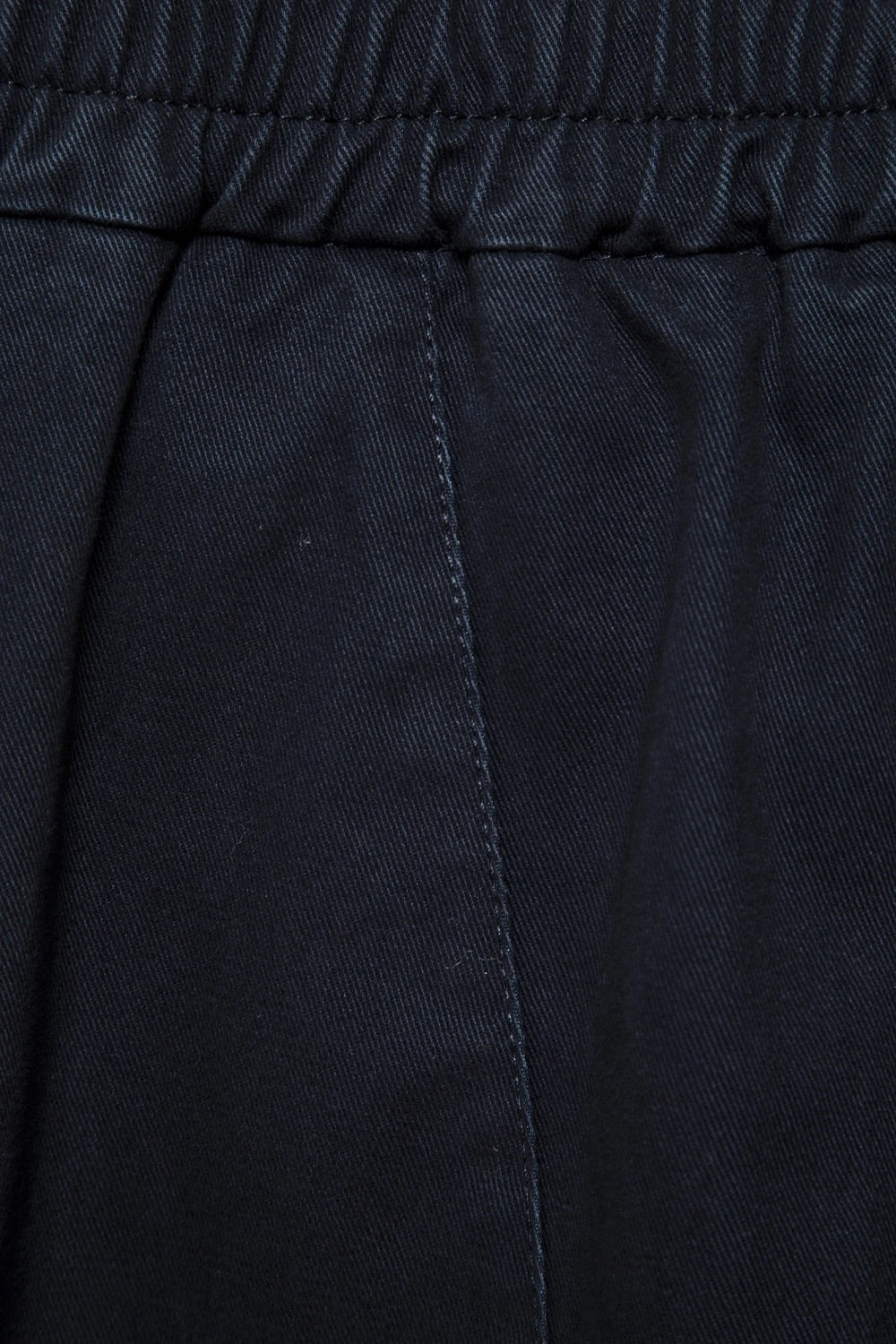 Wide-Leg Cotton Trousers in Navy Blue