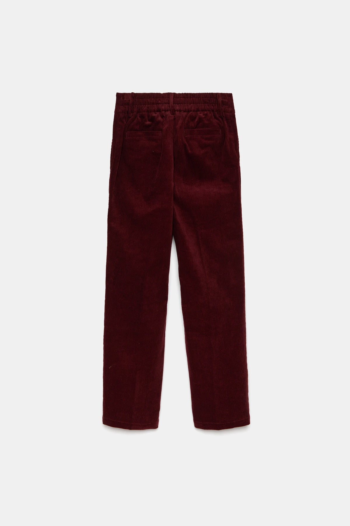 Corduroy Tapered Trousers in Bordeaux