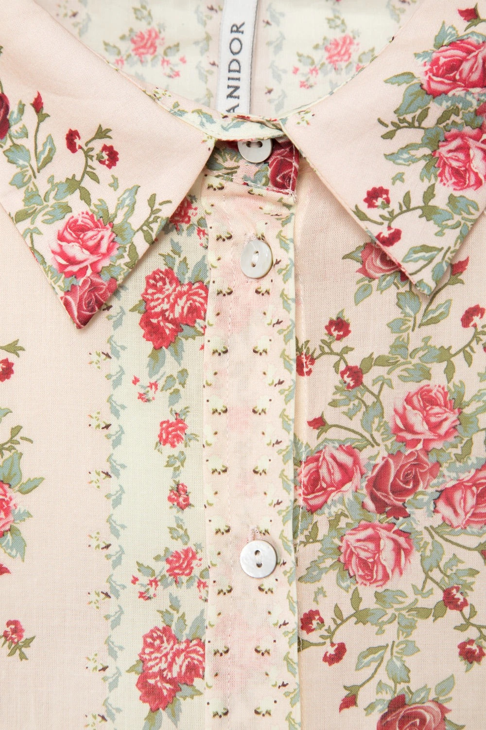 Rose Print Cotton Shirt