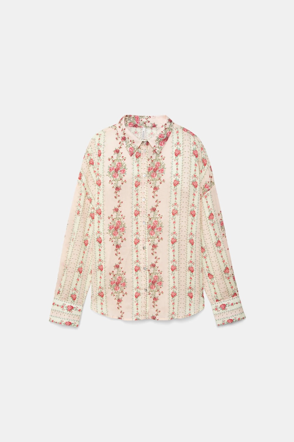 Rose Print Cotton Shirt