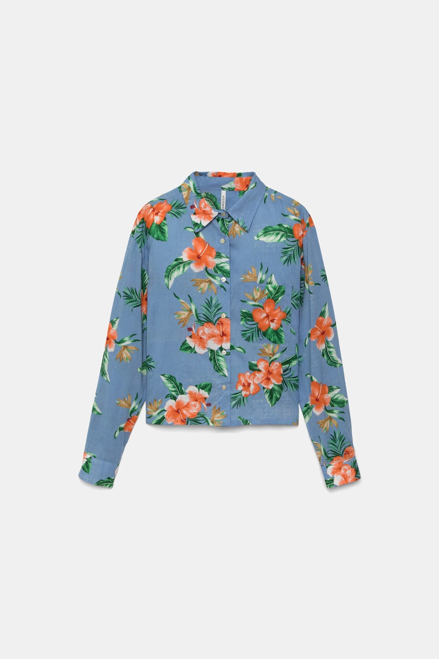 Hibiscus Print Cotton Shirt