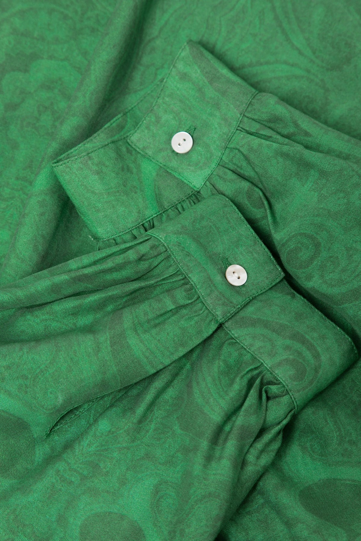 Green With Envy Paisley Blouse