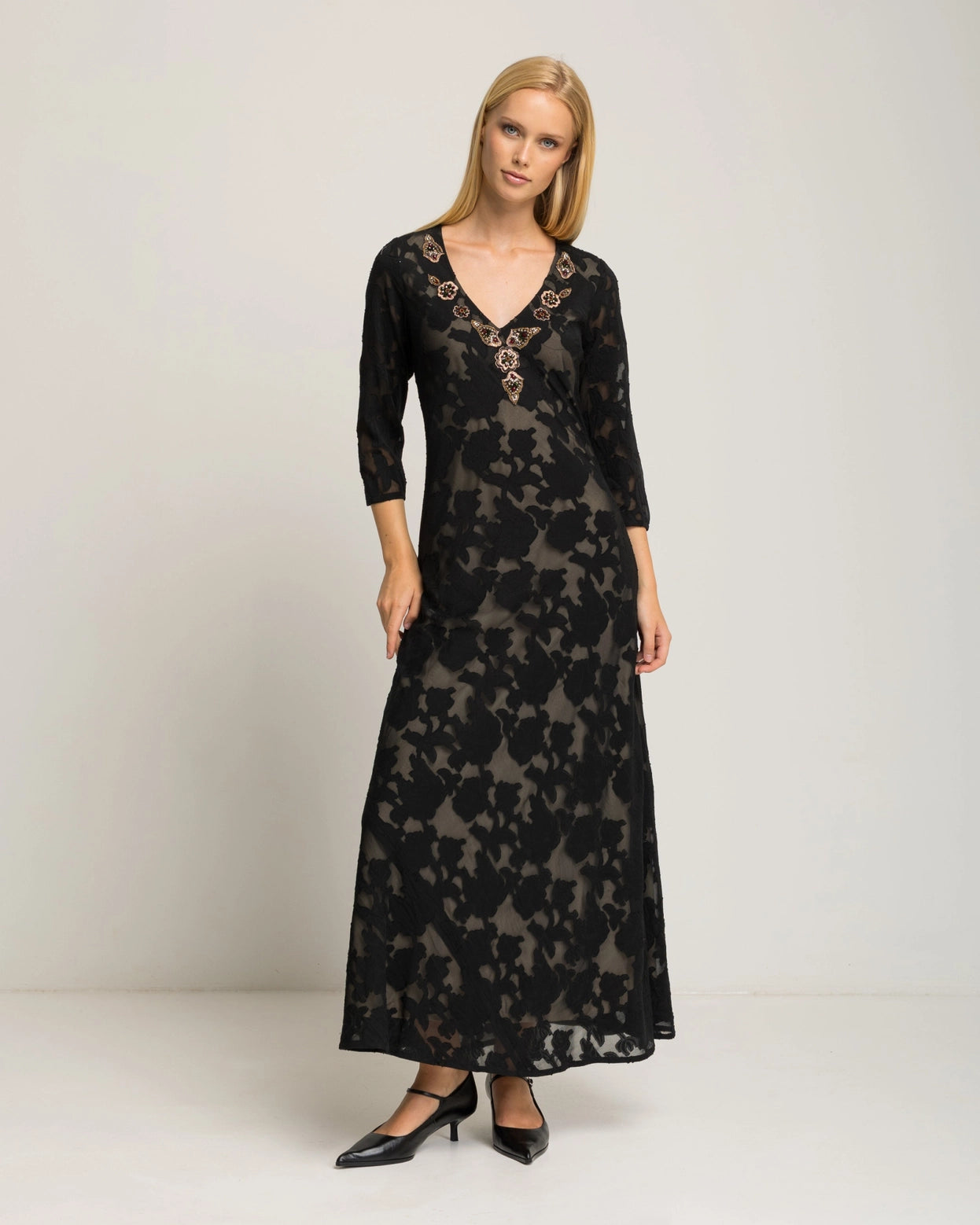 Ambria Black Velvet Dress