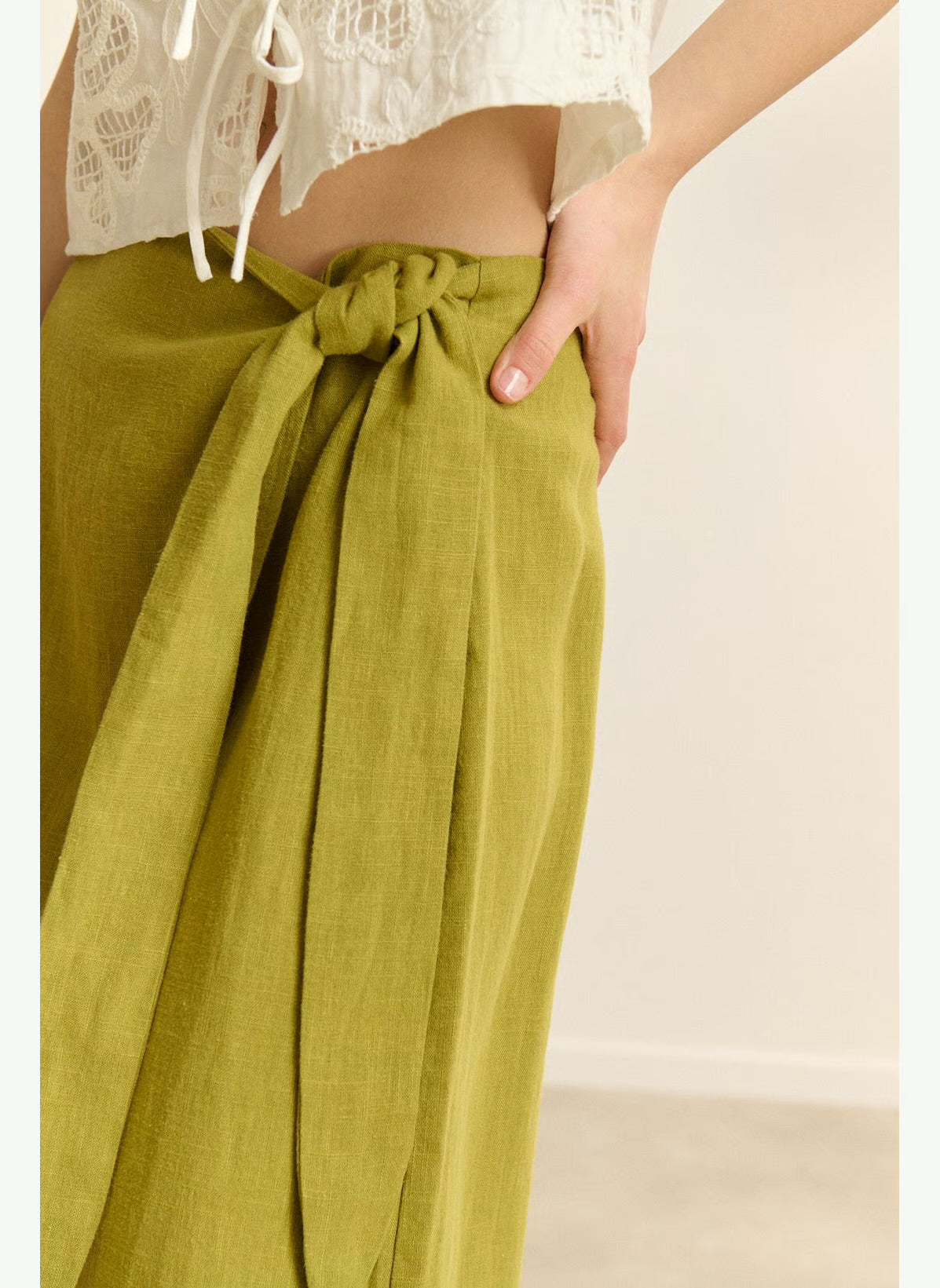 Suze Green Midi Skirt