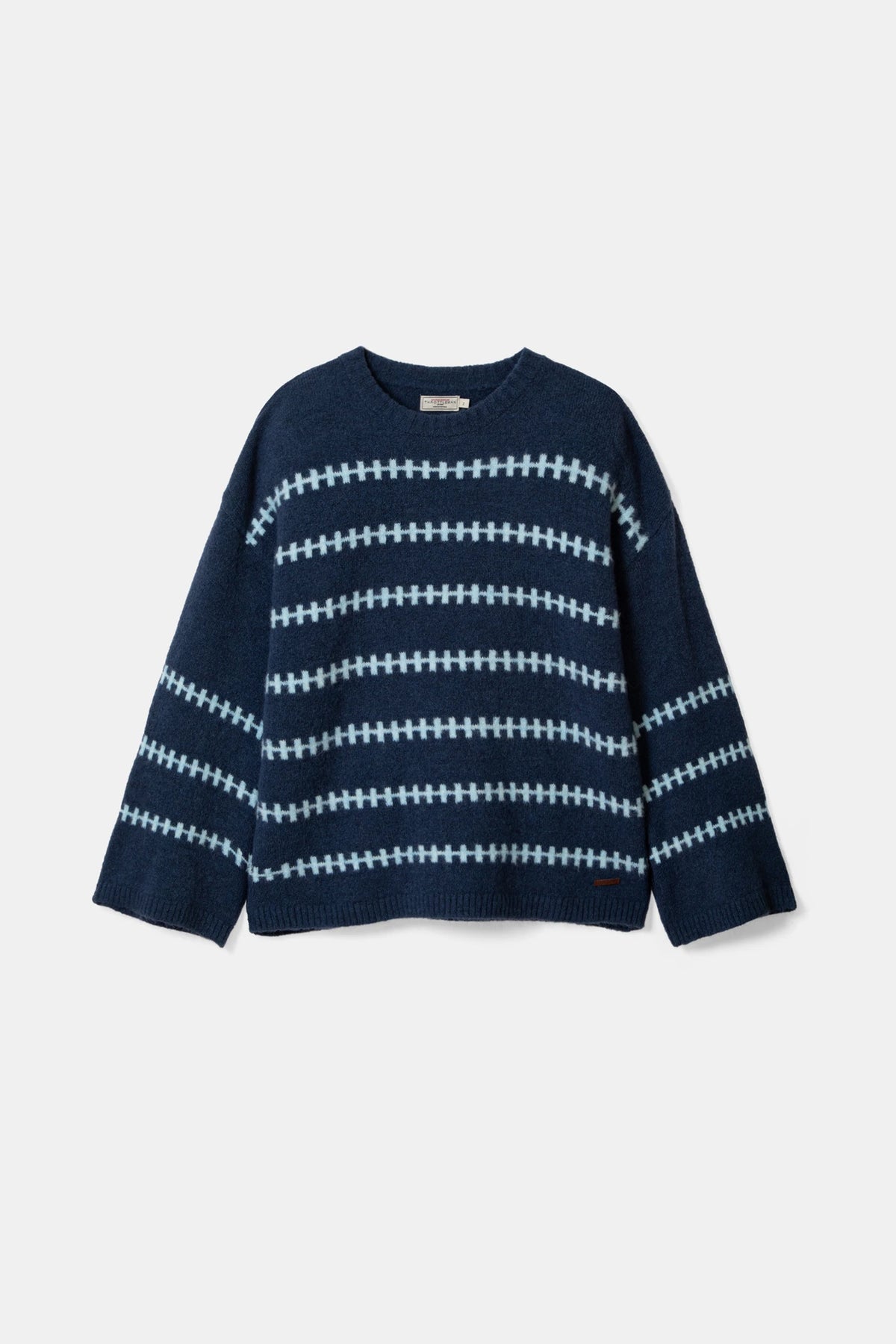 Asli Jacquard Jumper in Navy Blue