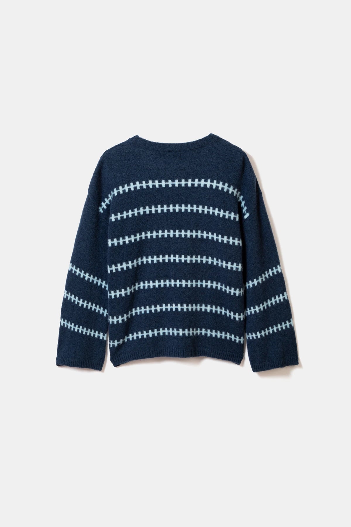 Asli Jacquard Jumper in Navy Blue