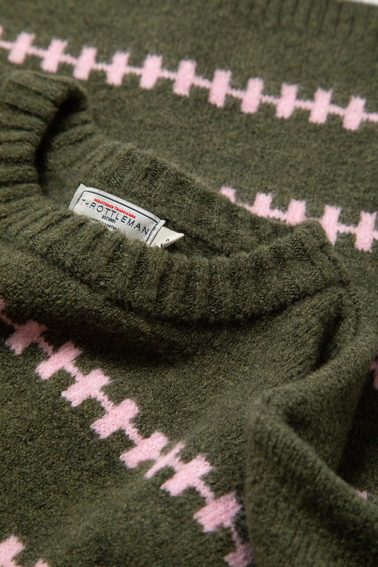 Asli Jacquard Jumper in Green