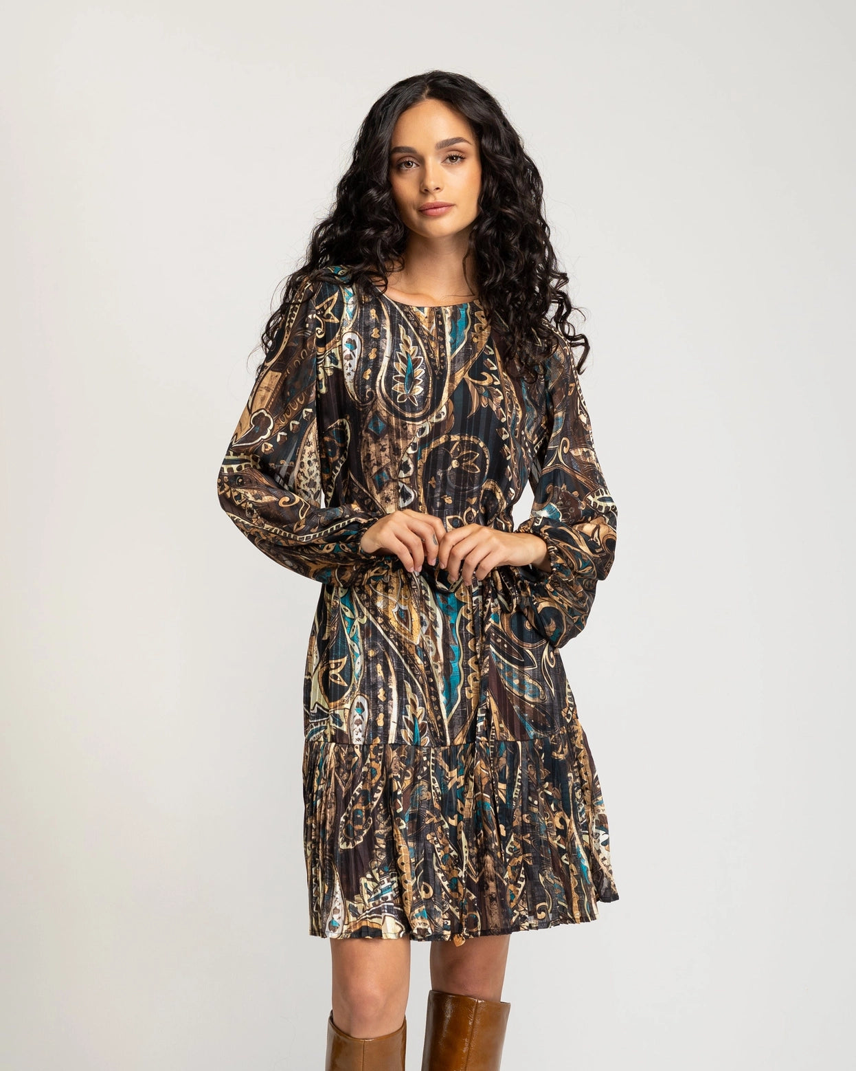 Adelia Pleated Dress