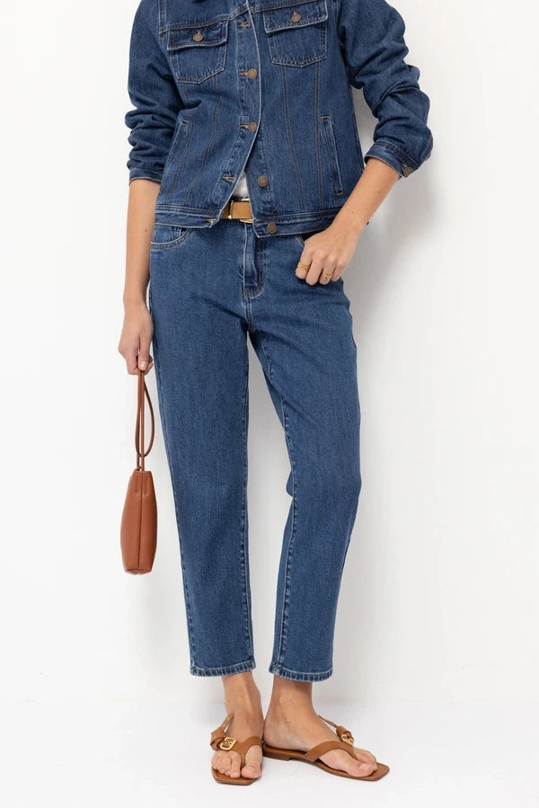 Plain Blue Denim Trousers