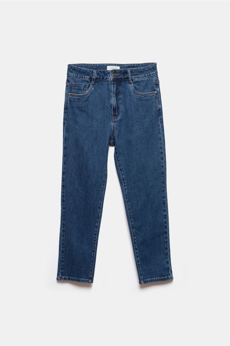 Plain Blue Denim Trousers