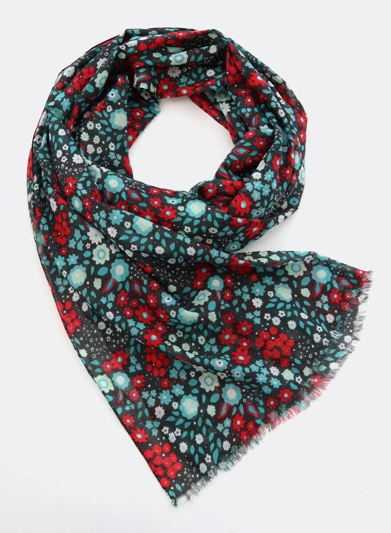 Clara 100% Organic Cotton Floral Scarf