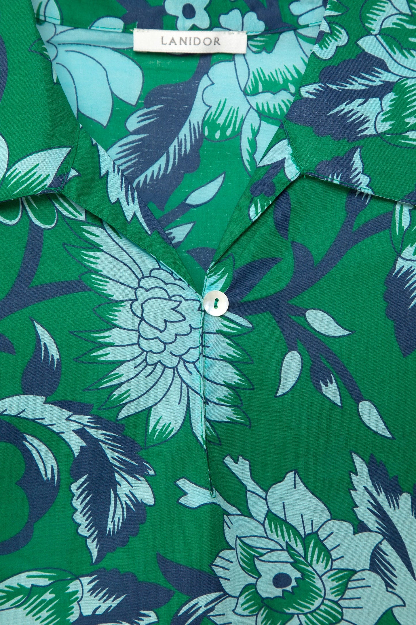 Canapi Printed Green Blouse