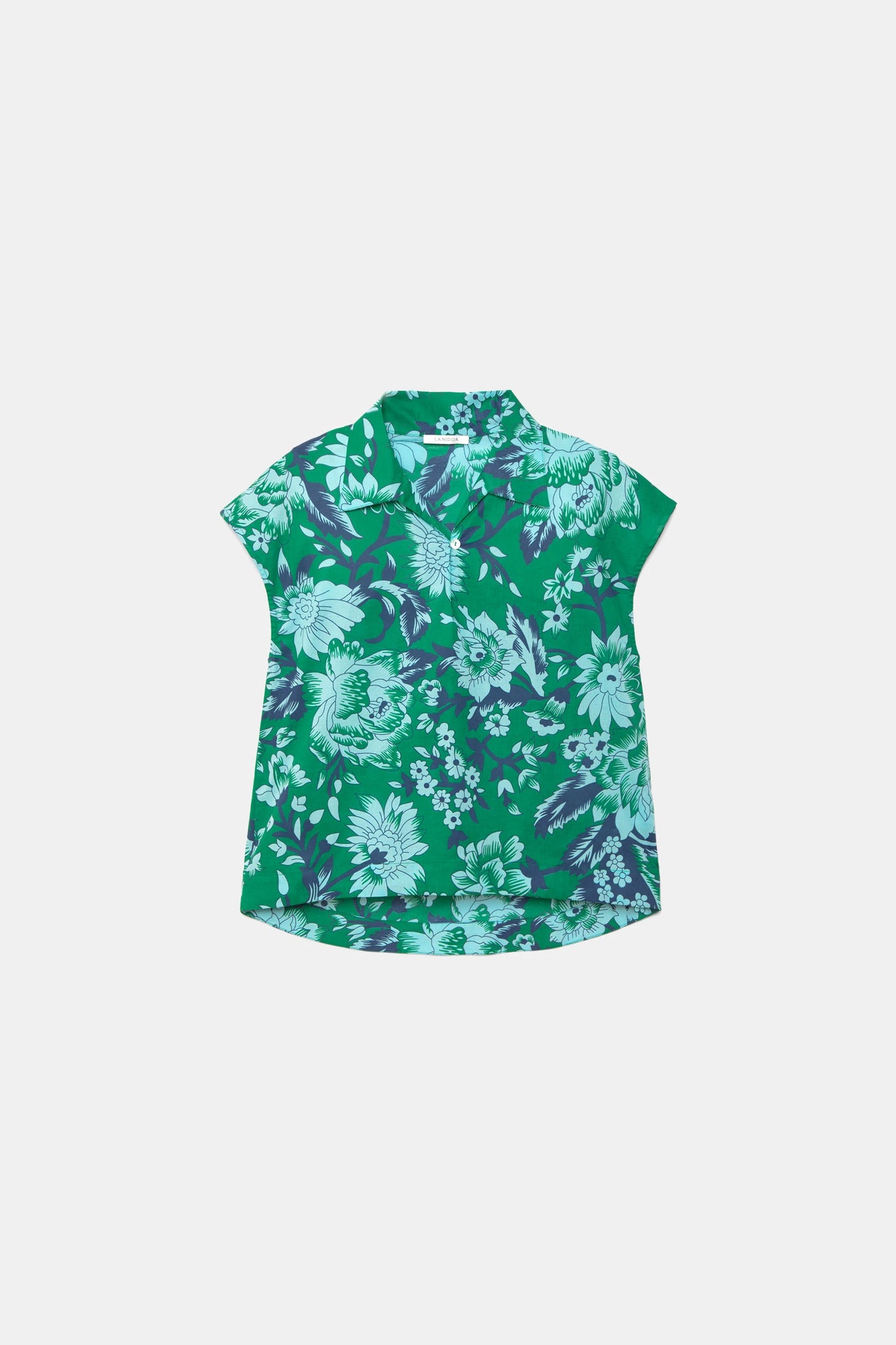 Canapi Printed Green Blouse