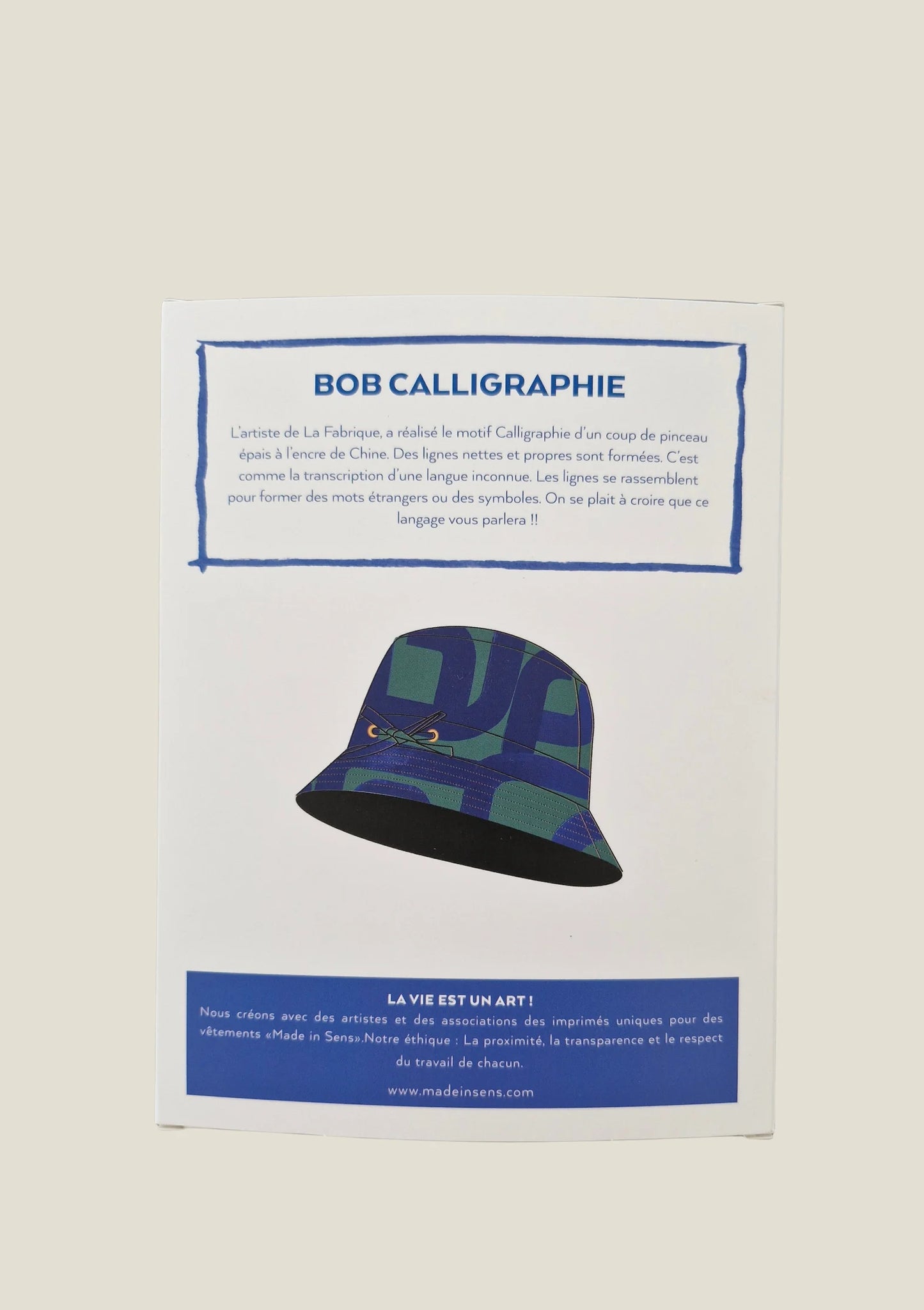 Bob Bobi Calligraphy Waterproof Bucket Hat in Green