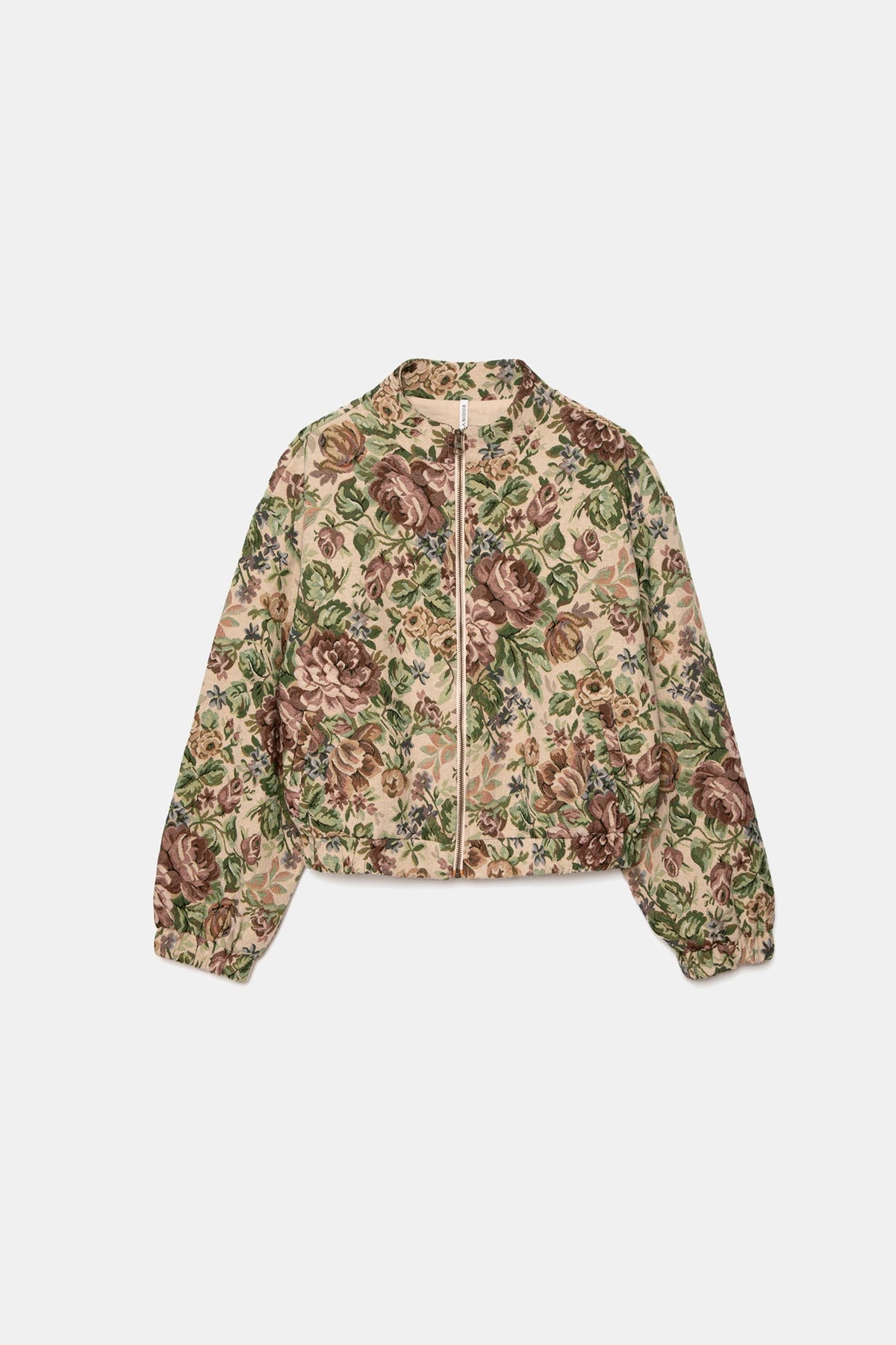 Floral Jacquard Bomber Jacket