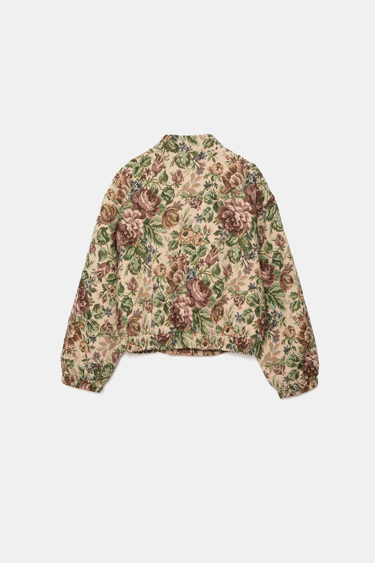 Floral Jacquard Bomber Jacket