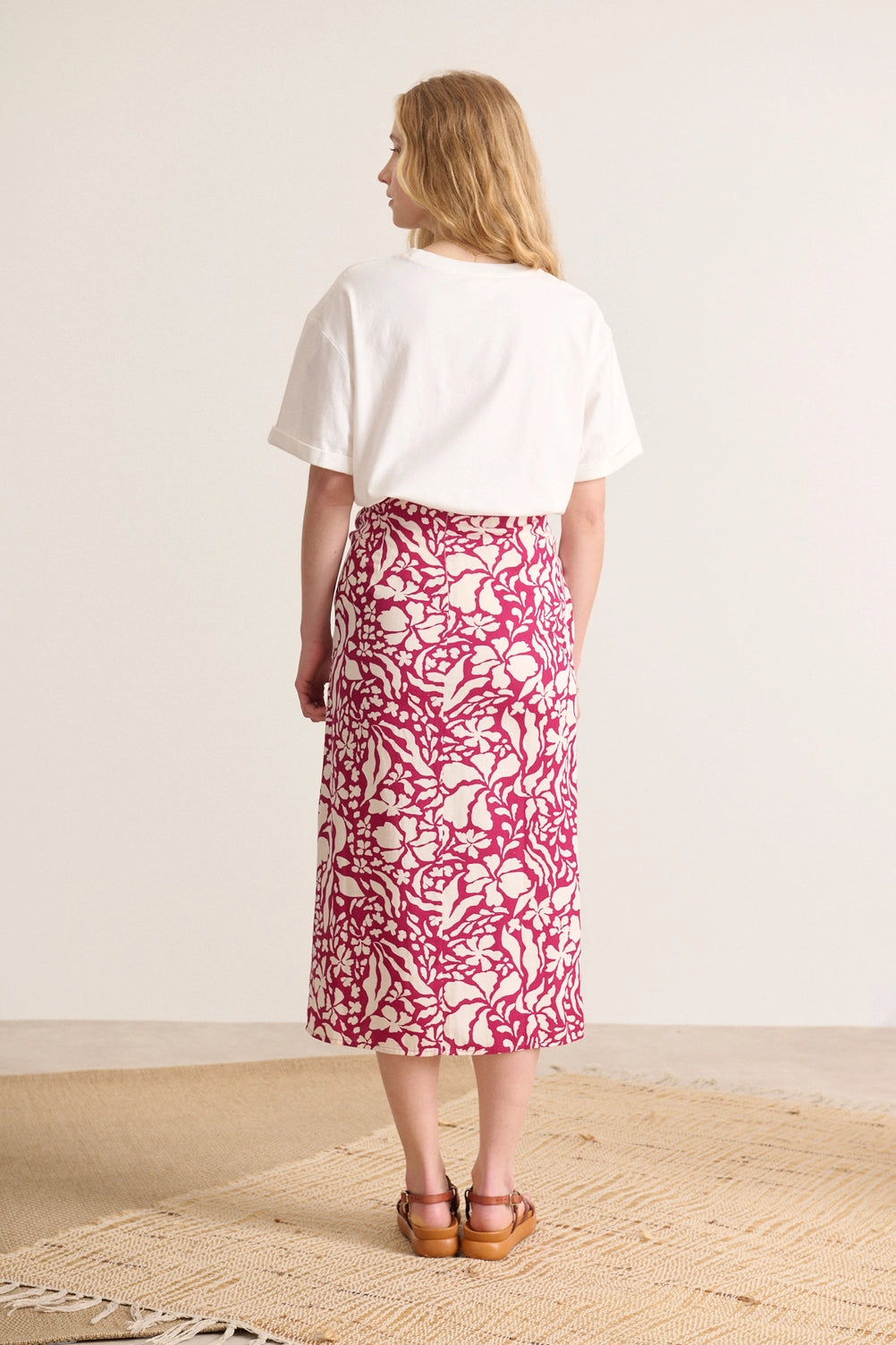 Suze Printed Midi Skirt