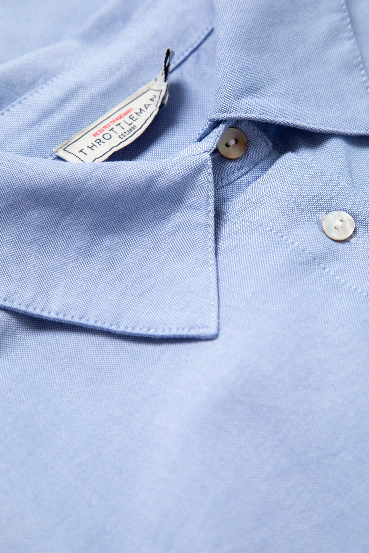 Sky Blue Cropped Oxford Shirt
