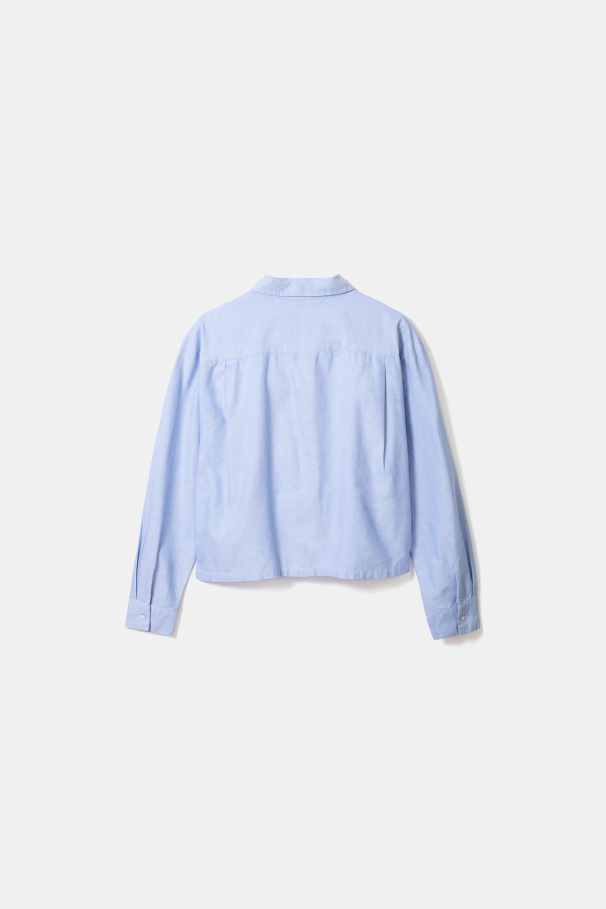 Sky Blue Cropped Oxford Shirt