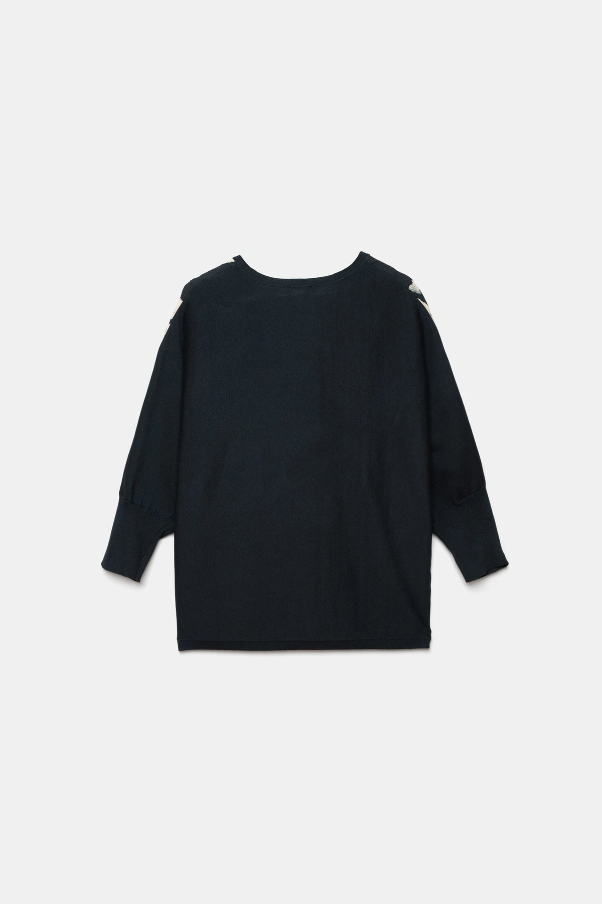 Printed Batwing Knit Sweater